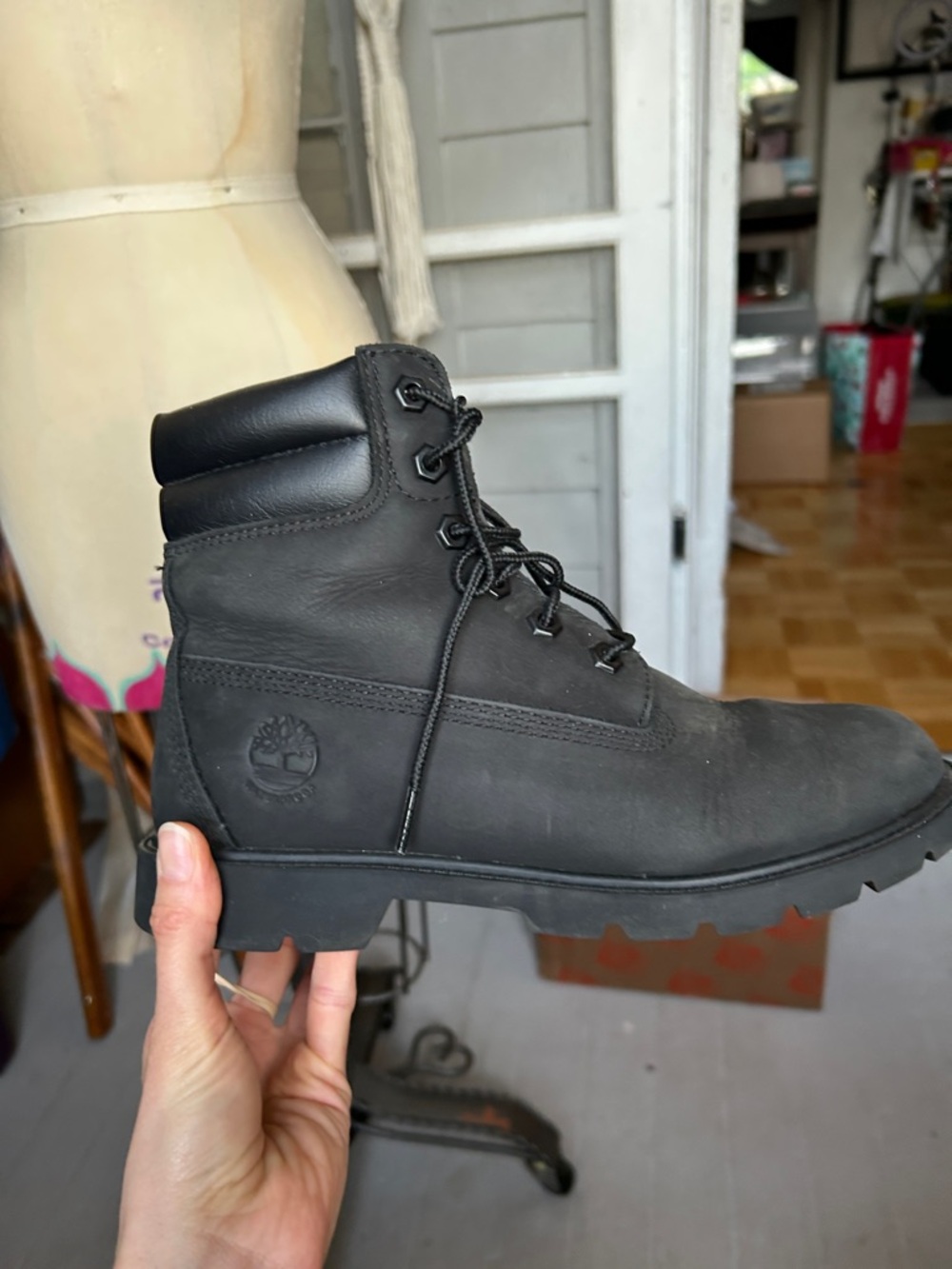 Timberlands womens matte black size 7.5